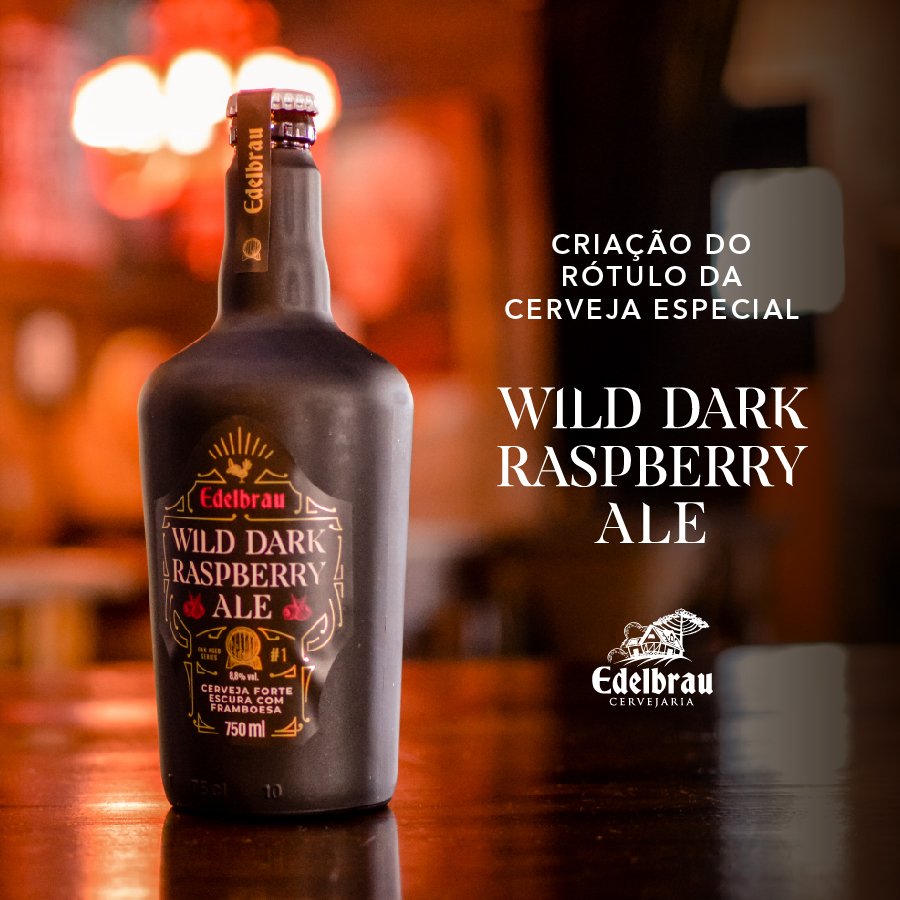 Gampi's tweet photo. A cerveja Wild Dark Raspberry, primeira da série #OakAgedSeries da Cervejaria Edelbrau, teve rótulo e embalagem criados pela equipe de design do #teamgampi. 💪💪💪 https://t.co/l7h8j0IrV2