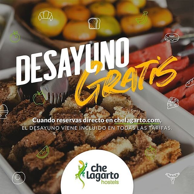 chelagarto's tweet photo. ¡Desayuno gratis! Cuando reservas directo en https://t.co/fBX85aUXGW, el desayuno viene incluido en todas las tarifas. ¡Reserva ahora!#chelagarto #buenaonda #hostel #hostellife #hostelworld #hostels #wanderlust #wanderlusting #wanderluster#gratis #free… https://t.co/ZVrs2wVSVS https://t.co/SWVQJbVxxb