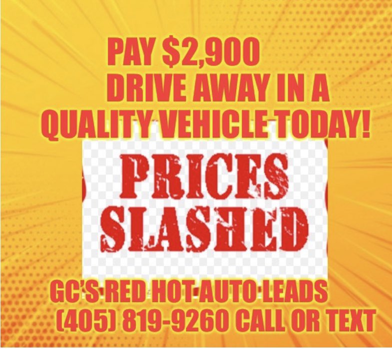 GcLeads's tweet photo. Come Take Advantage of this Sale at Rim Auto Solutions! Cars Are Flying Off the Lot! GC knows What to Do to get you in a sleek, affordable vehicle!
#buyusedcarokc  #usedcarokc https://t.co/1IiJR0MvnT