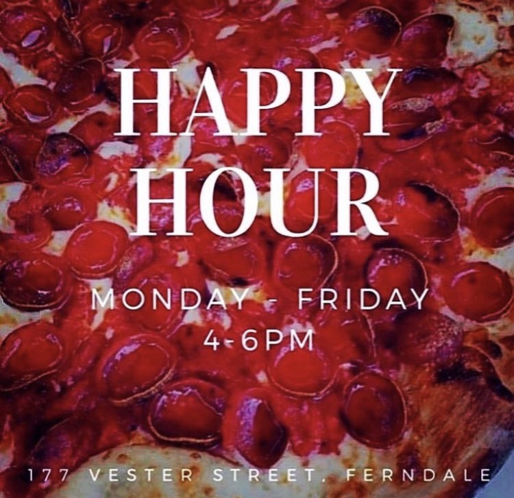 MBrewFerndale's tweet photo. Join us for Happy Hour &amp; enjoy 30% OFF pints OR buy-one-get-one slices of Pinconning Pizza. Cheers! 🍻 #mbrew #ferndale #mibeer https://t.co/WVuhvEojI7