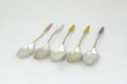 Vintage Frigast Sterling Silver Multi-Color Enamel Spoons; Set of 5 Discover #vintageenamel #silverenamel #enamelvintage ebay.to/2Sj2JEg