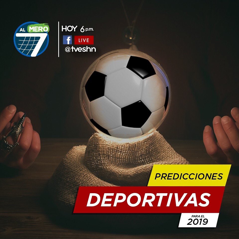 AlMero7hn's tweet photo. Hoy arrancamos con el primer programa del año y te traemos las predicciones del 2019. ¡Todas se van a cumplir!
No te lo perdas a las 6:00 p.m. en Facebook Live.
#TVES #tvdigital #AlMero7 #Honduras #CABTV #deportes https://t.co/Ou0GxL3AJP