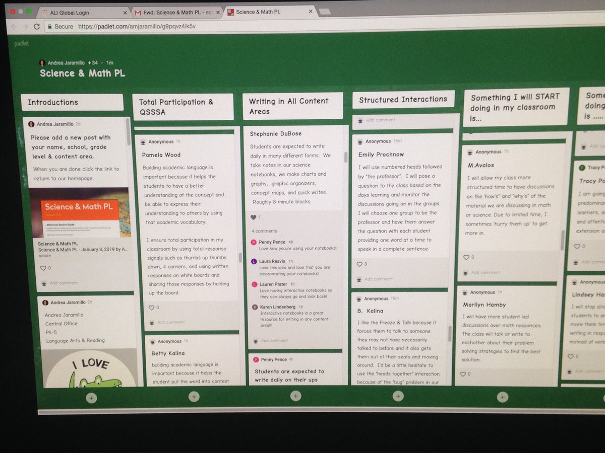 ProchnowSci's tweet photo. Great collaboration tool being used for training today! #SeguinISD #SeguinReads #MatadorLearning https://t.co/3LSe5hUn8X