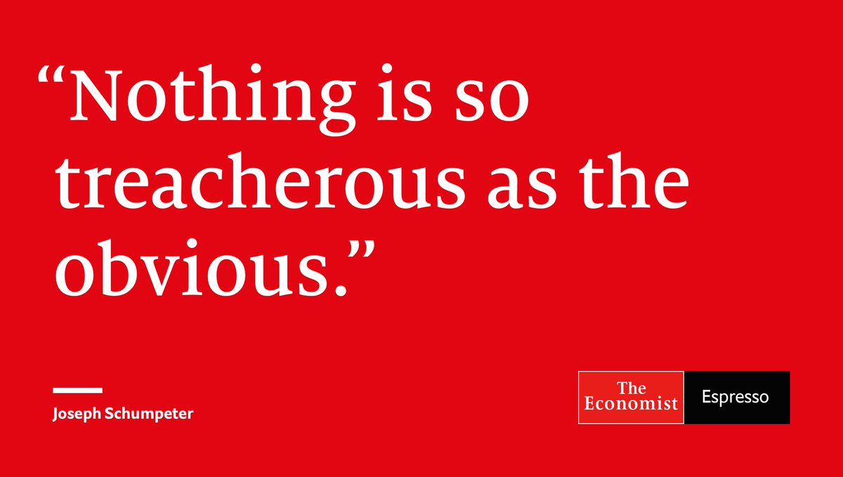 CGWM_CassadyWM's tweet photo. Quote of the day, courtesy of The Economist Espresso | January 8th, 2019 | #Espresso #Economist #QOTD #TuesdayTips #Schumpeter #chooseCGWM https://t.co/NVrYbNiyjZ https://t.co/WJ0R8FOPUL