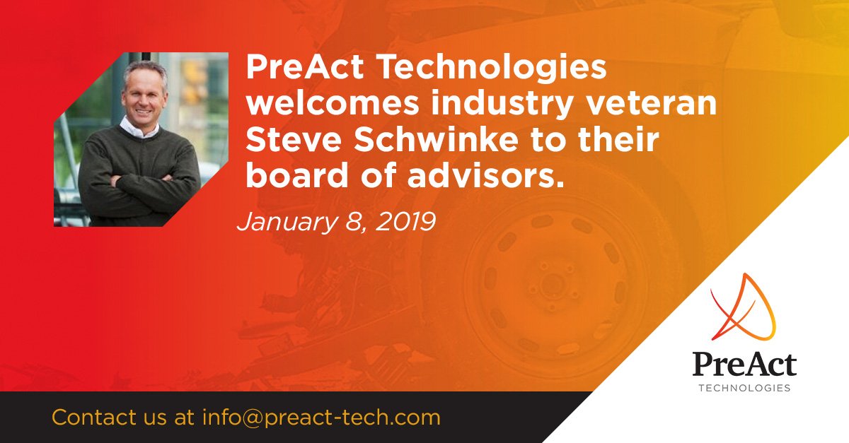 We're proud to enhance our team with the addition of Steve Schwinke to our advisory board. He brings more than two decades of experience as a connected vehicle executive and inventor. See us at #CES2019 as we come out of stealth mode! #connectedvehicles