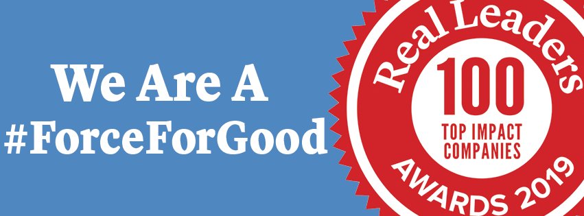 Guess who secured a spot on the <a href="/Real_Leaders/">Real Leaders</a>, Big Path Capital and <a href="/BCorporation/">B Lab</a>'s 2019 list of 100 top impact companies? Read about why #CloudforGood is doing well, while doing good in our recent press release.
bit.ly/2CWHNyb #ForceForGood #DoGood