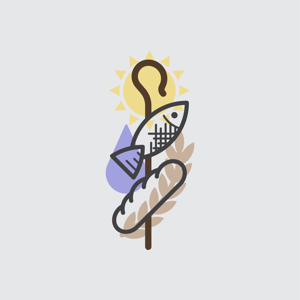 iixcollective's tweet photo. You know it’s a good day when the daily readings give you everything you need for your next design #GospelOfMark #Catholic #CatholicTwitter #FishAndBread https://t.co/DjtVMfxOoq