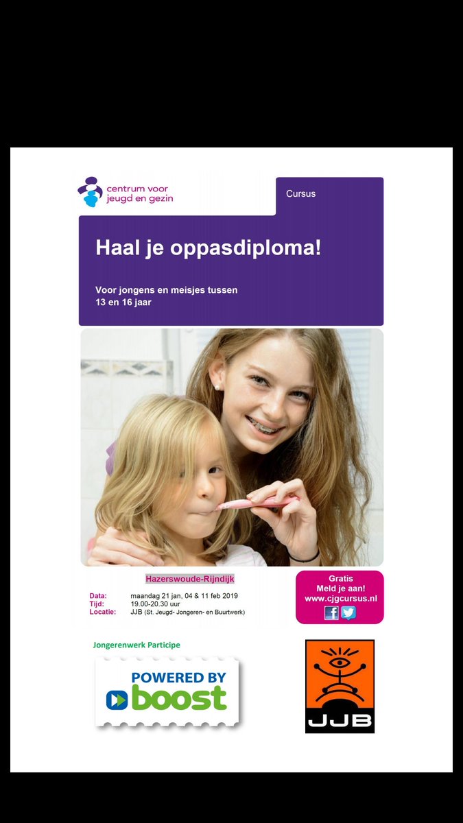 We hebben nog wat plekjes dus nog niet ingeschreven doe dat dan snel.  3 maandagavonden 21 januari , 4 en 11 feb van 19 uur tot 20.30 uur. Inschrijven kan ook via info@jjb-hazerswoude.nl