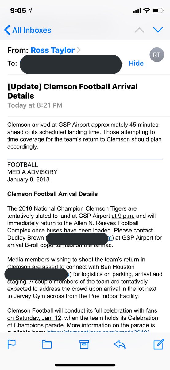 Zack Orr On Twitter Clemson Arrived At Gsp 45 Minutes