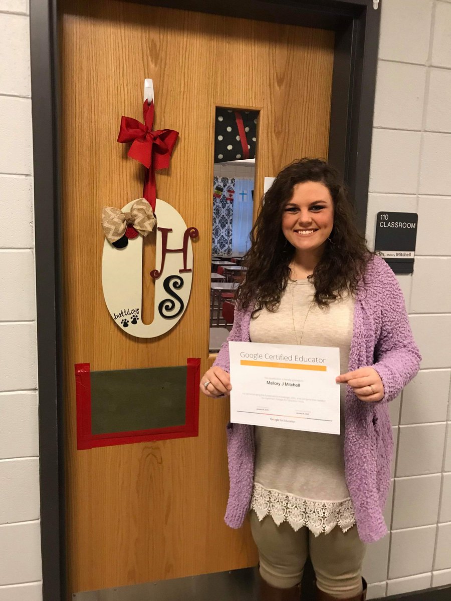 sbroyster's tweet image. Congratulations to @opelikaschools newest Google Certified Educator, Mallory Mitchell - @OpelikaHigh School. Mallory your dedication to learning shows. Way to go!  #OpelikaEdTech #MyOpelika @GoogleForEdu #72certifiedandcounting
