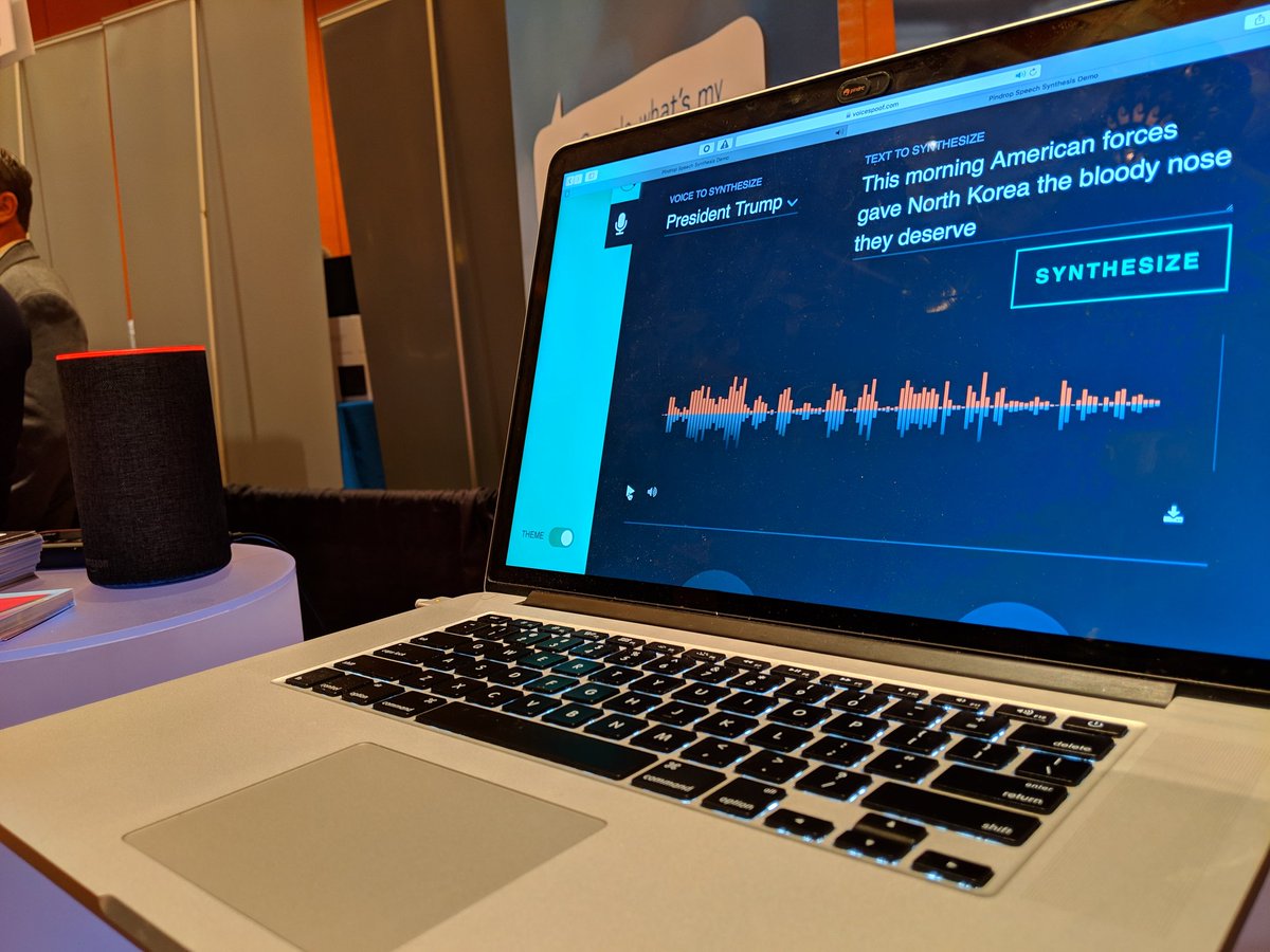 LanceUlanoff's tweet image. Guess what? Your voice isn't secure either. Pindrop just showed me how easy it is to synthesis a voice to prove why their multi-factor voice security system is necessary. They currently integrate with Schlage. #CES2019