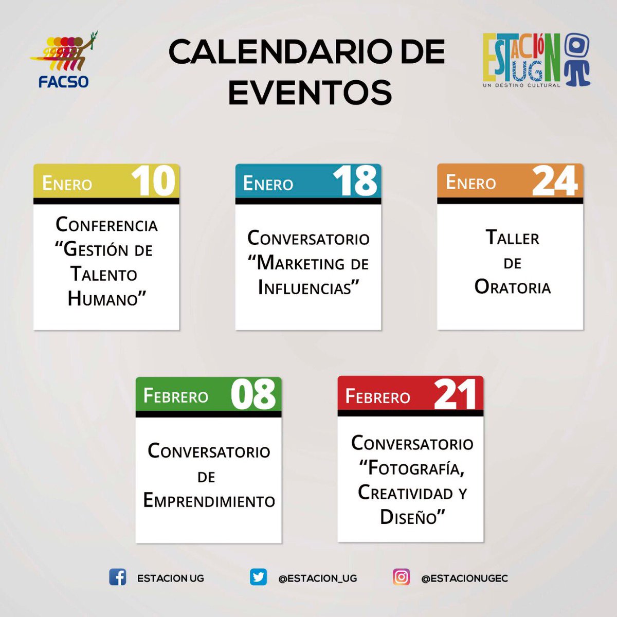 🗓NUEVO CALENDARIO DE EVENTOS 2019 🎎
.
🙌🏻Tenemos preparado para este nuevo año muchas actividades productivas y emprendedoras.💆🏻‍♀️🙋🏻‍♀️💁🏻‍♂️💆🏻‍♂️👩🏻‍💻👨🏻‍💻