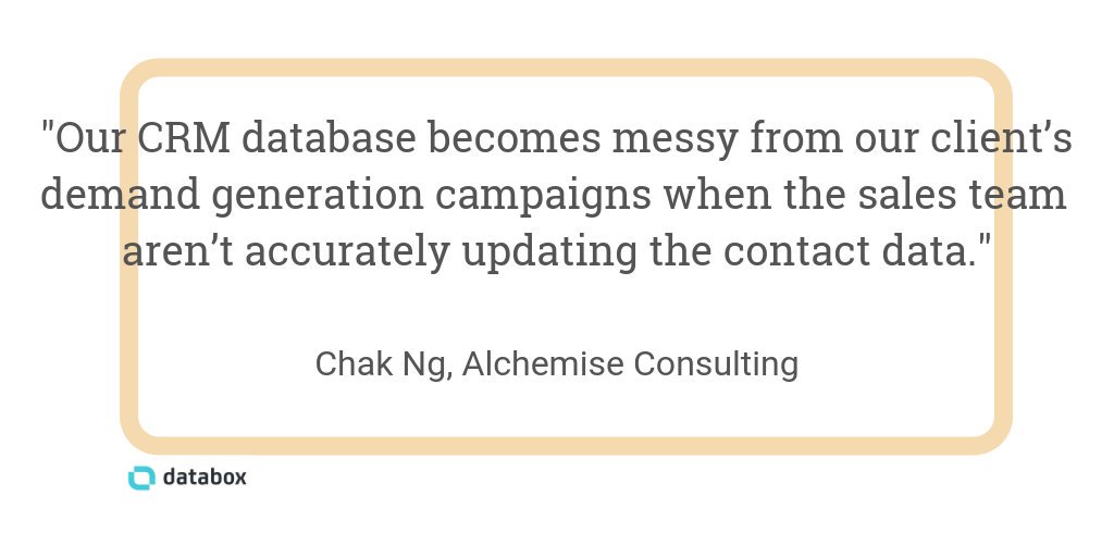 alchemise_cons's tweet photo. Time to do some housekeeping to kickstart your sales and marketing for 2019? Want to know how to best clean up your CRM database?

https://t.co/VTdLaUKWwW https://t.co/xSNNoa0zzh