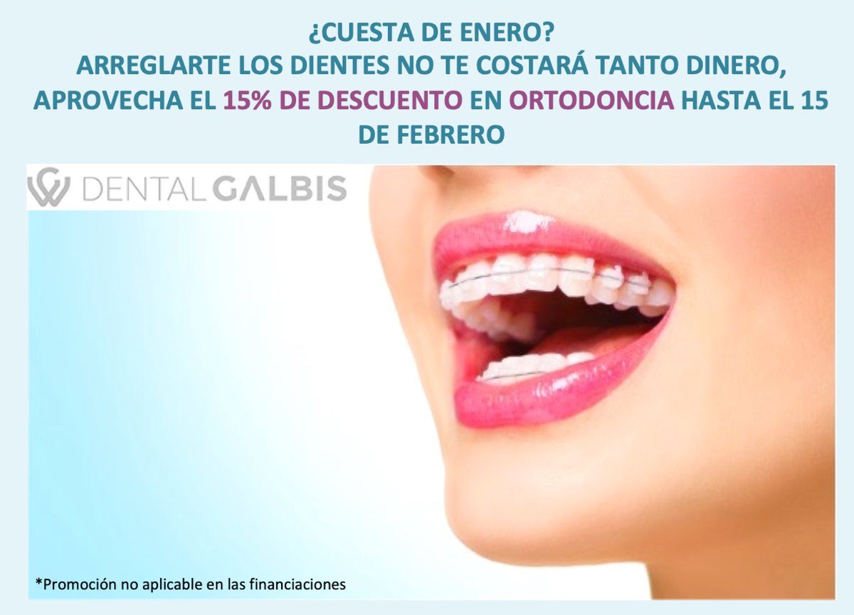 Empieza el año luciendo sonrisa con un 15% de descuento en #ortodoncia
Ven a vernos: 
Estamos en plaza Juan Malasaña, 8
Villa de Vallecas  28031
Llámanos   ☎️  913321515/675746519
Escríbenos ✉️  info@dentalgalbis.com

dentalgalbis.com