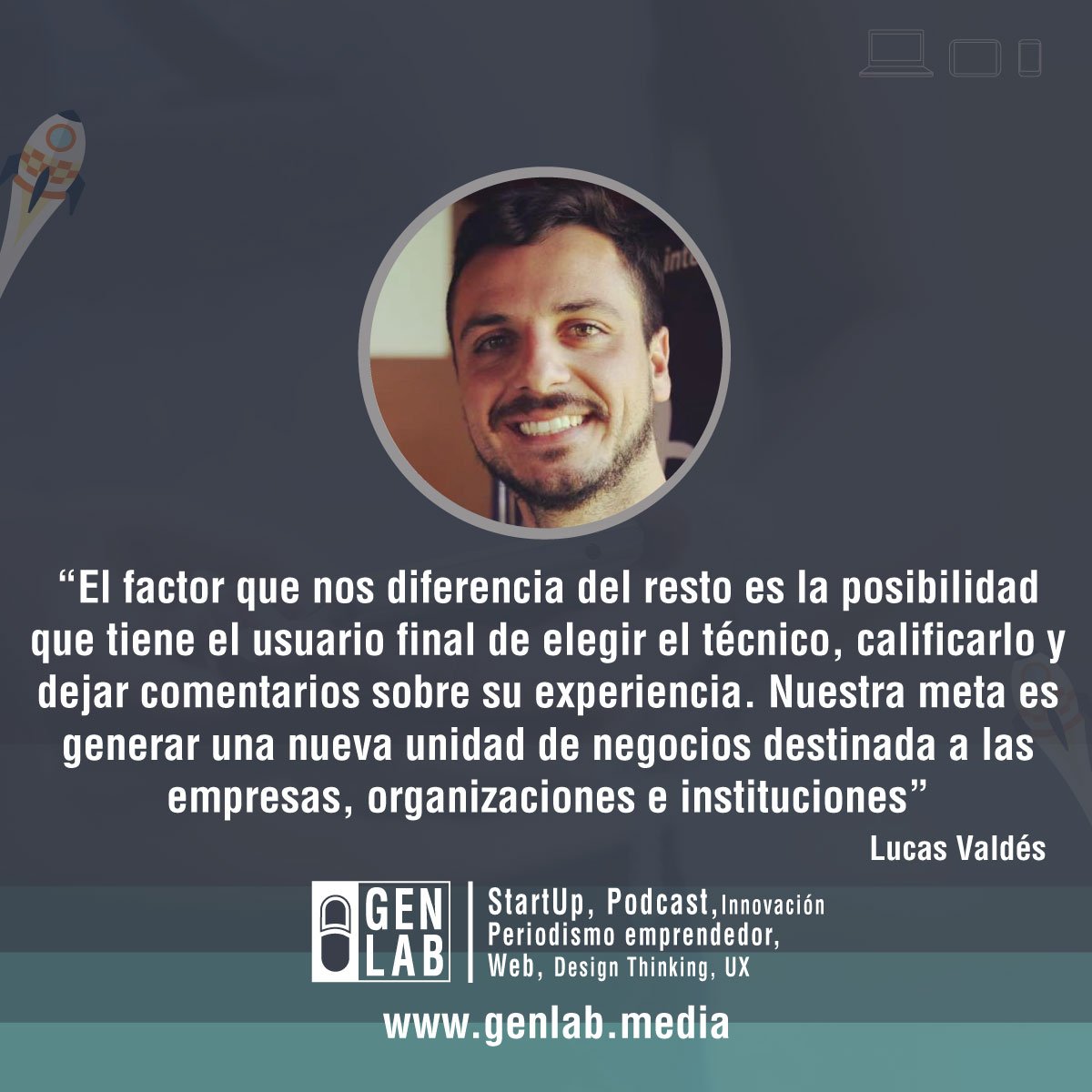 genlabmedia's tweet photo. Lucas Valdés, Jefe de Comunicación y Marketing de Arregla Mi Casa. @lucasgvaldes @arreglamicasa https://t.co/vgVSqaRaL8