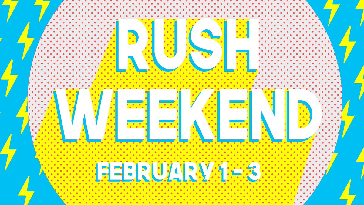 RUSH WEEKEND is less than a month away! This could possibly be the best weekend of your life! If you sign up before next Wednesday you will get $15 off your registration fee. Don’t miss out on this awesome weekend! Click the link to reserve your spot. 
goo.gl/aCR2AU