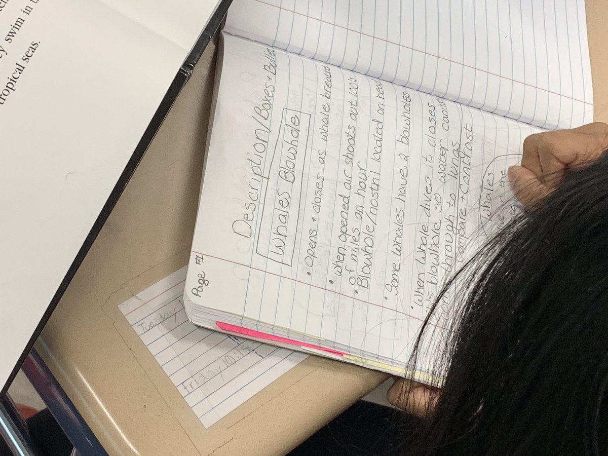 Winning4th's tweet image. Practicing determining what’s important and note taking by thinking about the text’s structure @TCRWP