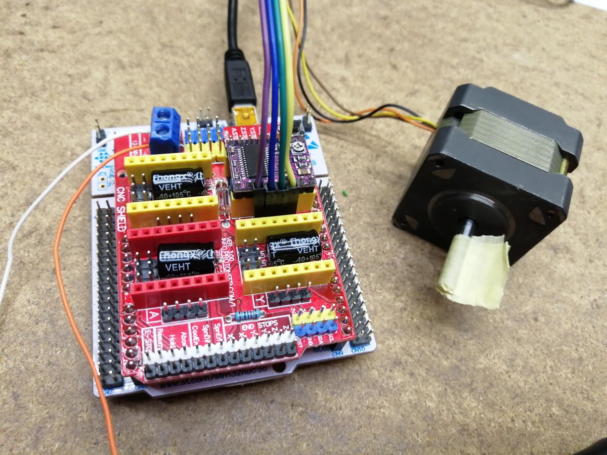 hubmartin's tweet image. Much cleaner now. First version of ported GRBL-Advanced seems to work and rotating the stepper. #OpenOCD #GRBL #STM32 #vscode github.com/hubmartin/GRBL…