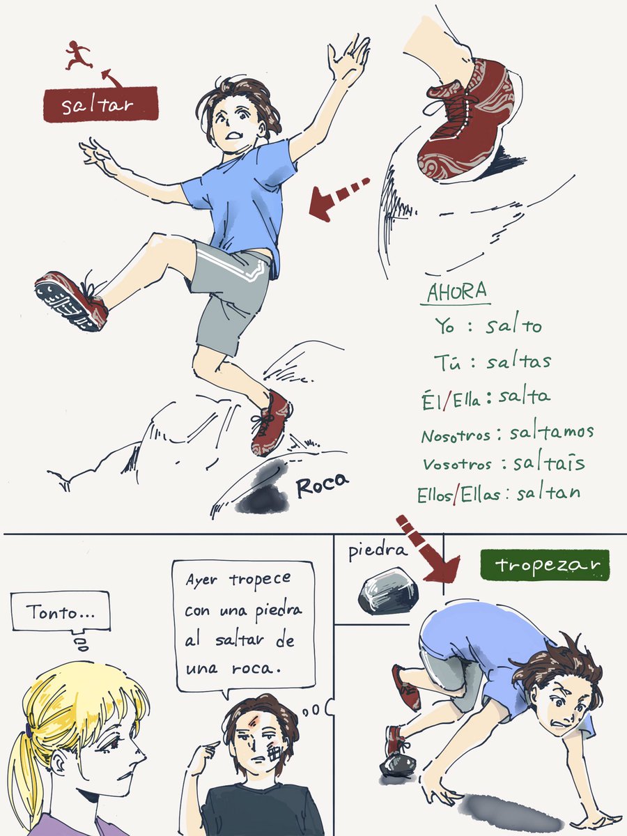 Spanishlearner4's tweet image. 「そんなんテンション上がってると気づかねーし」
#スペイン語 #動詞を覚える #español #spanish #verb