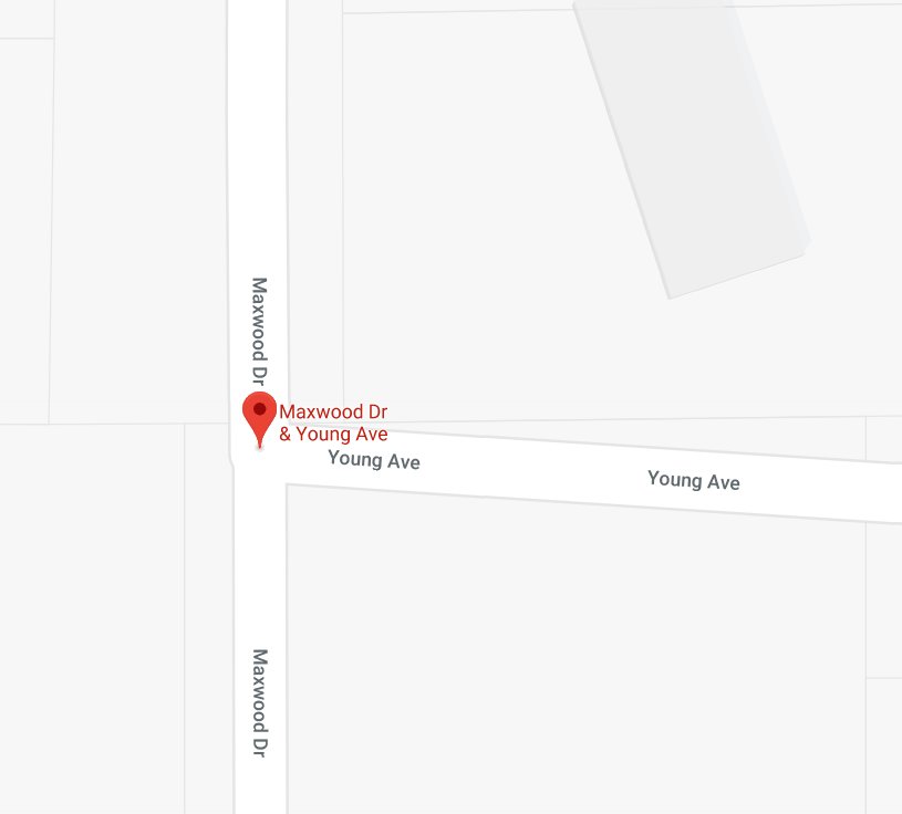 SAFETY ALERT: There is a Collapsed Culvert on Young Ave. Young Ave is CLOSED at Maxwood Dr. Detours are available for both roads.