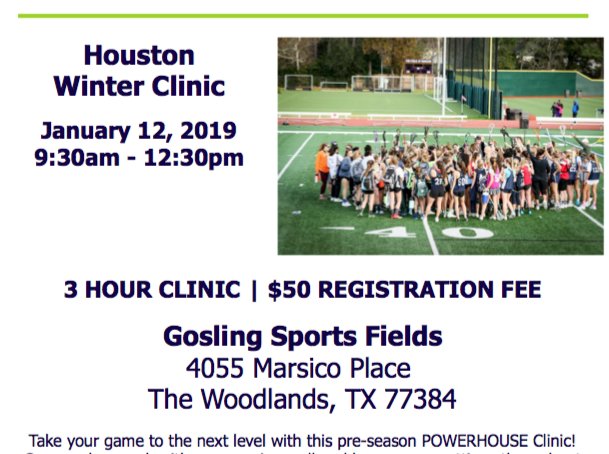 10acityProject's tweet image. Are you ready for Lacrosse Season??!!
Tenacity Project Winter Clinic,  Jan 12th 9:30am-12:30pm, The Woodlands Texas. Registration link in BIO! 
Take your game to the next level! #learnfromthebest
#nodaysoff #madskillzs #playwithtenacity