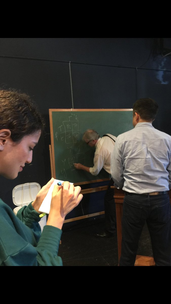 ParadiseThePlay's tweet photo. Who says science has to be boring? @medalionR &amp; @jeffmarlow getting jiggy w/ Punnet squares (used in genetics) and physiology quizzes, w/ our brilliant resident scientist, #ColinCox. Join in the fun! Grab your tickets here: https://t.co/eMxaDFz9DA
#AStudyInLove #ParadiseThePlay https://t.co/iQUgrzFORT