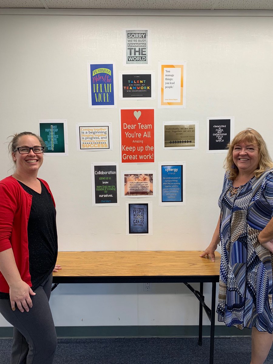 Educational support staff team creating a beautiful environment for professional learning! Thanks for all you do! ⁦@OsideUSD⁩ ⁦@OsideUSD⁩