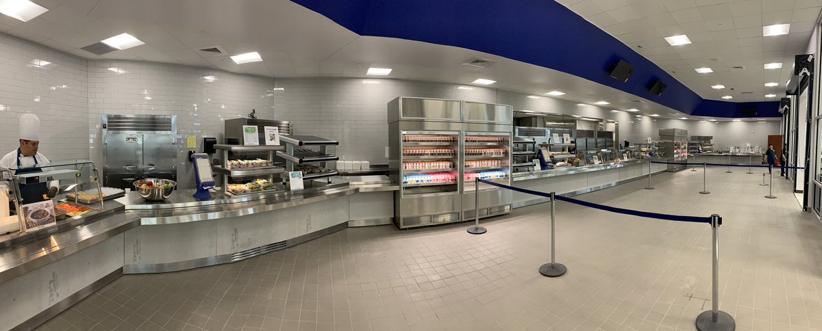 YISDNutrition's tweet photo. Today was the first day of meals at the new Del Valle Middle School! Take a look at this gorgeous cafe! @YsletaISD  #THEDISTRICT #WeDeliverExcellence https://t.co/caQEuHiSqA