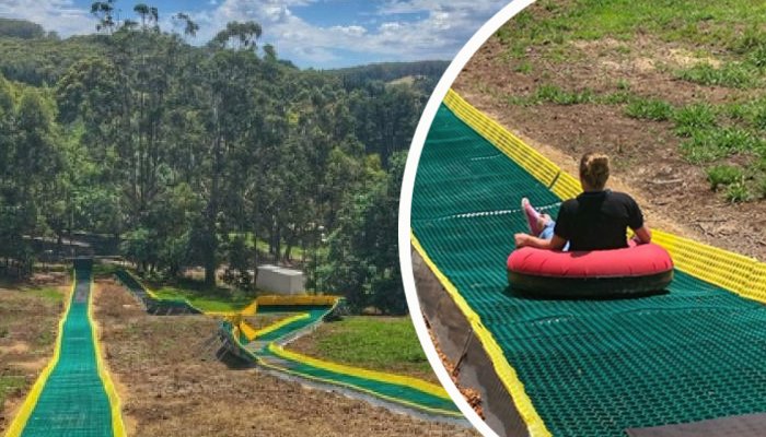 1395FIVEAA's tweet photo. People Are BUSTING To Try These Tube Slides In The Adelaide Hills >> https://t.co/gsVzmc8gTz https://t.co/oUEl0E4fyj