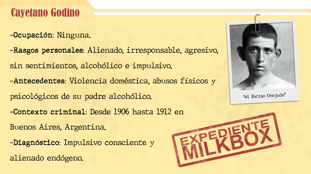 milkboxespanol's tweet photo. #LaPsicologíaDelCrimen🤓🔪 | Cayetano Godino, "el Petiso Orejudo".

Nadie es tan inocente como un niño ni tan lleno de alegría, despreocupación, bondad y amor, pero ese no es el caso de Cayetano Godino, conocido como “el Petiso Orejudo”...

Lee más en: https://t.co/1HT8f4nkIt https://t.co/CPUz4j3a2O
