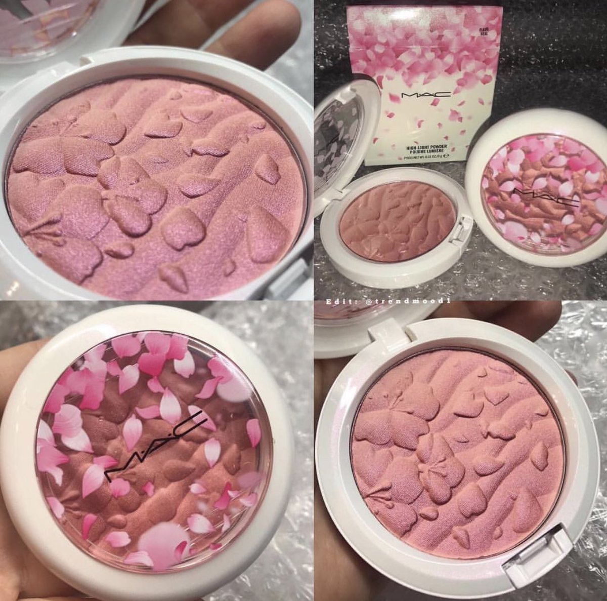 Another L👀K at this gorgeous compact! 😍🌸 beautiful printed and embossed pink flower petals More… #Spring2018 🌸✨ NEW! #MACCosmetics Highlight Powder in ✨ #FleurReal #ComingSoon (looks like it’s a collection that is available in Japan) 📸 @k0smetika_lux