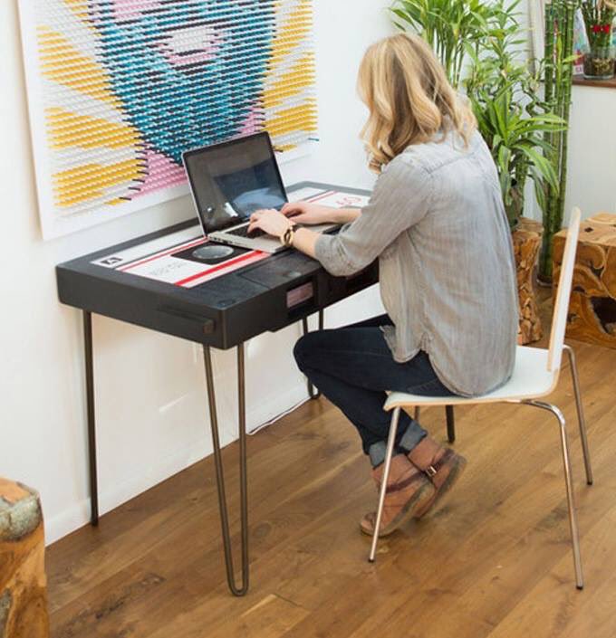 RegalRobot's tweet photo. With a nod to pop art, the TAPE DESK by #TAYBLES is an awesome mix of modern design & retro flare! It's the perfect piece of furniture for your home, office, or DJ setup. See more here! > https://t.co/Mfh9vXRAtN
#RegalRobot #Furniture #Art #Retro #Desk #AwesomeMix #GeekDeco https://t.co/P9FdK3chxc