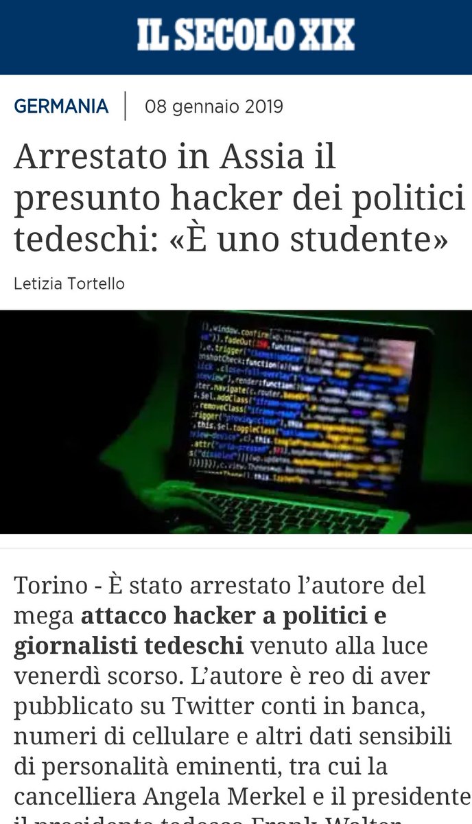 giopge's tweet photo. Quindi l"#hackerRusso manovrato da Putin che ha violato 900 account di politici era tedesco.
Ora chi lo racconta a @federicofubini?
😂 😂 😂
https://t.co/dW0UrJaEj0 https://t.co/SWptphFTzO