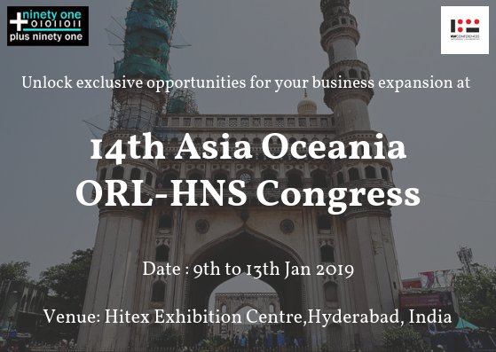 Plus91 (@plus91) on Twitter photo "71st Annual Conference of The Association of #Otolaryngologists of India" and "14th Asia Oceania ORL-HNS Congress" has been organized by <a href="/KWConferences/">KW Conferences</a> at #Hyderabad International Convention Centre. Don't forget to mark your presence at the event. "71st Annual Conference of The Association of #Otolaryngologists of India" and "14th Asia Oceania ORL-HNS Congress" has been organized by <a href="/KWConferences/">KW Conferences</a> at #Hyderabad International Convention Centre. Don't forget to mark your presence at the event.