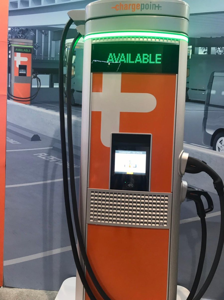 Flexintl's tweet photo. Expect to see @ChargePointnet’s stations more often as you are driving around the globe. #CES2019 #FlexatCES https://t.co/ASdMCe1v4h