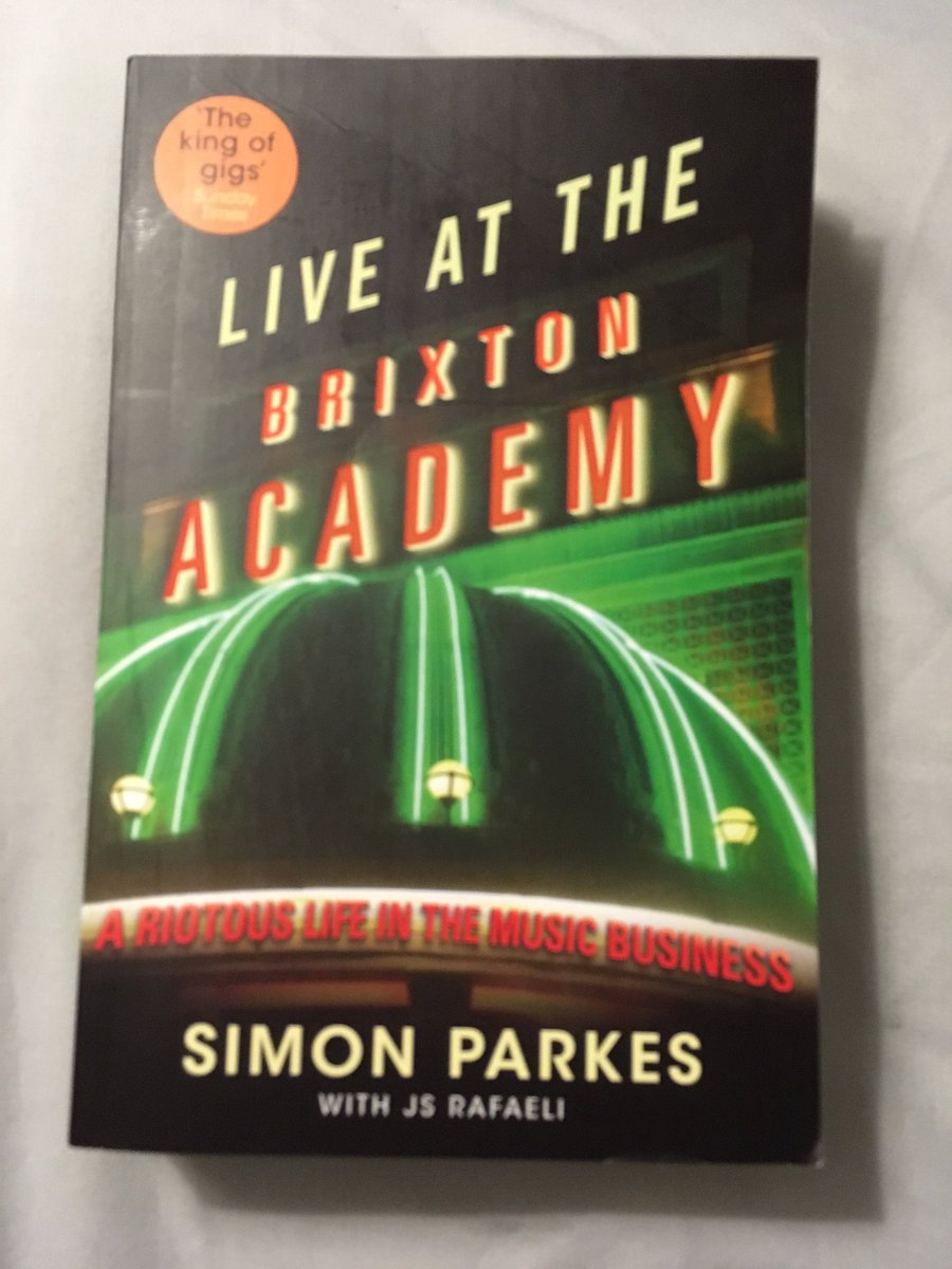 inthecrowdmag's tweet photo. Just finished “Live at The Brixton Academy” by #SimonParkes. What a life. 🙌🏻 https://t.co/Q1boYEe99n