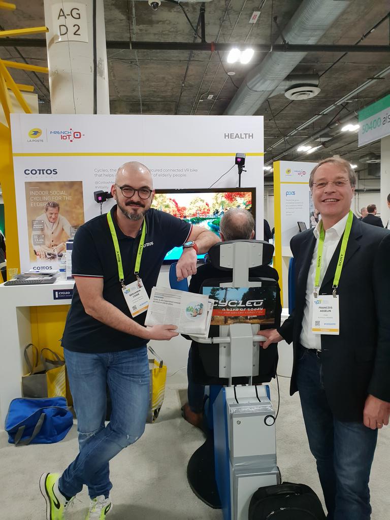 cosse_benjamin's tweet image. Merci pour ces super échanges @AsselinFasselin sur notre stand @CottosMedical avec #Cycleo @cpme49 @CPMEnationale #SimplifierLaVie #FrenchIoT #WellBeing #CES2019 #vitality #ehealth