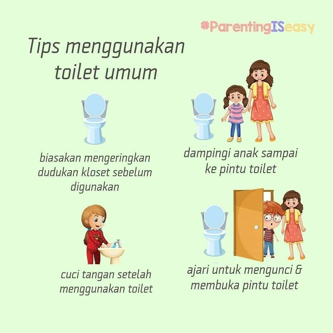 Bagi ibu yang memiliki anak perempuan
Dicoba yuk tips menggunakan toilet umum berikut ini