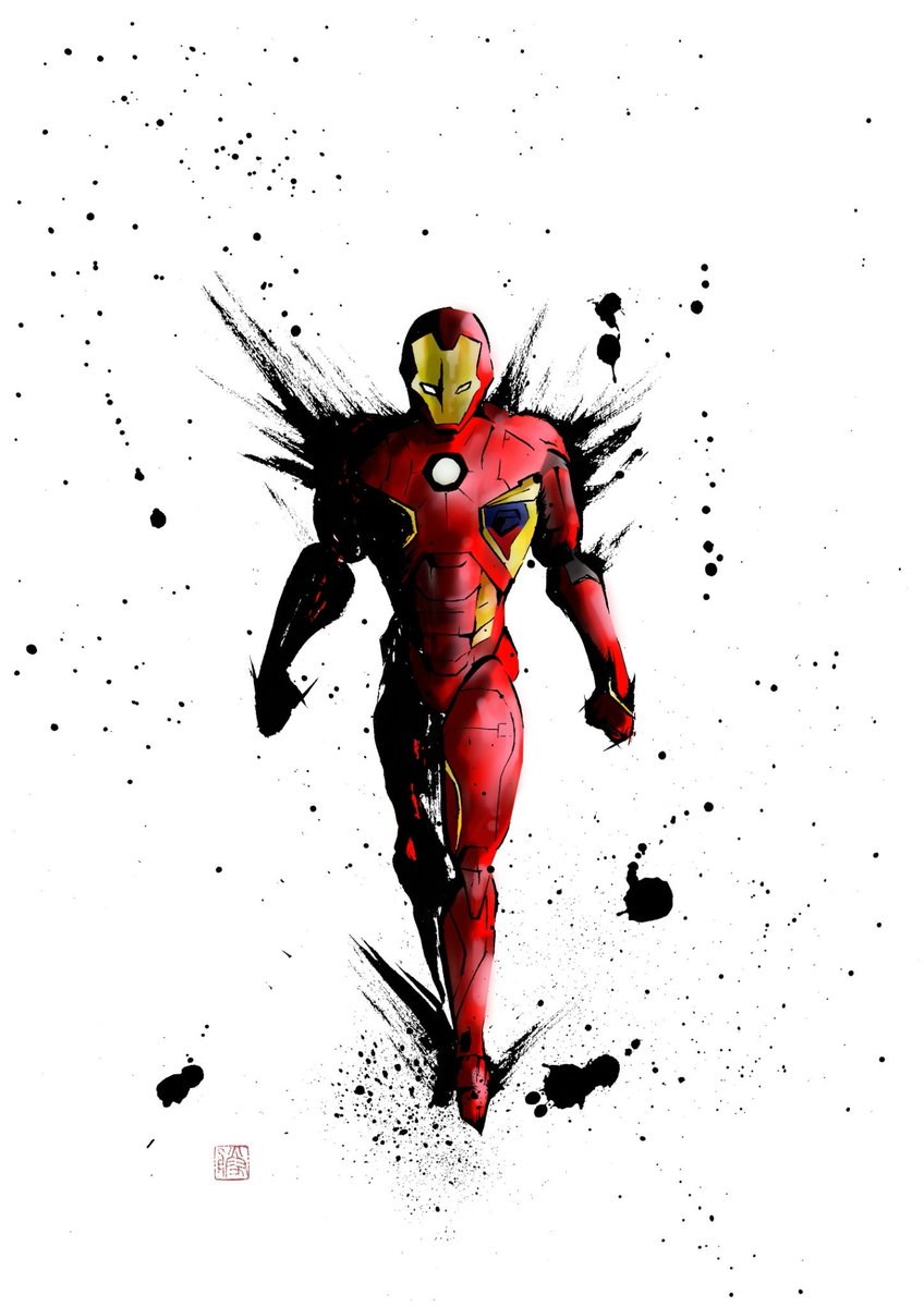 墨絵画家カツ Katsu בטוויטר 以前描いた墨絵 アイアンマン に色を足しました I Added Colors To The Previously Drawn Ironman Ironman Avengers アイアンマン アベンジャーズ 墨絵 アナログ デジタル Hero アメコミ 映画 Movies Marvel マーベル