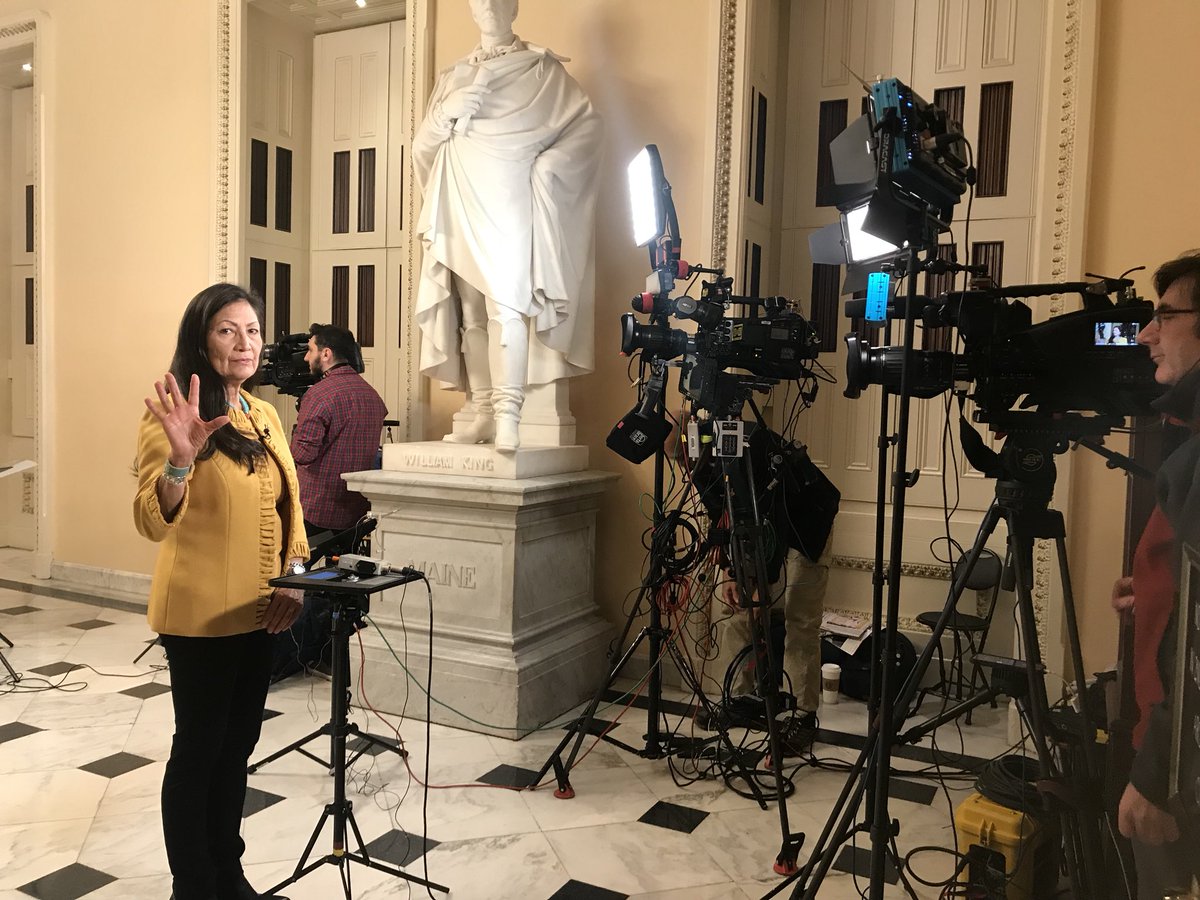 indianz's tweet image. "What it is about ... is the trust responsibility of the United States to Indian tribes," Rep. Deb Haaland (D-New Mexico) told CNN's NewDay. She appeared on the program earlier on Tuesday. Photo: @RepDebHaaland #NativeCongress