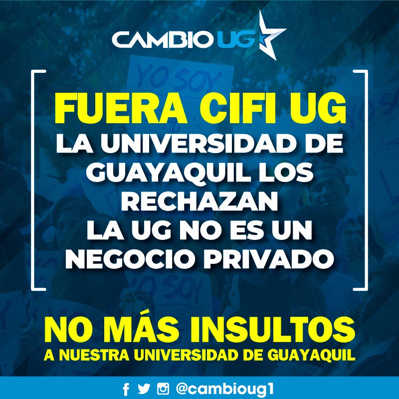 marcelavelezl's tweet photo. Ya basta, la verdadera comunidad UNIVERSITARIA (sus Estudiantes) EXIGIMOS ELECCIONES, ya basta de atropello a nuestra autonomía, de tener en debacle la academia dentro de la UG, llegaron para convocar a elecciones, #HaganloYA #FueraCIFI2UG @ces_ec @Caces_Ec @xadrianbonilla https://t.co/ri6y4KkIyC