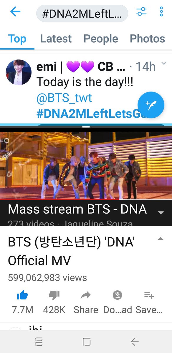 uzy_7's tweet photo. Stream DNA fam!!💜
#DNA2MLeftLetsGo
#DNAto600m
👉599,062,983 views
@BTS_twt https://t.co/ZtBfuMabap