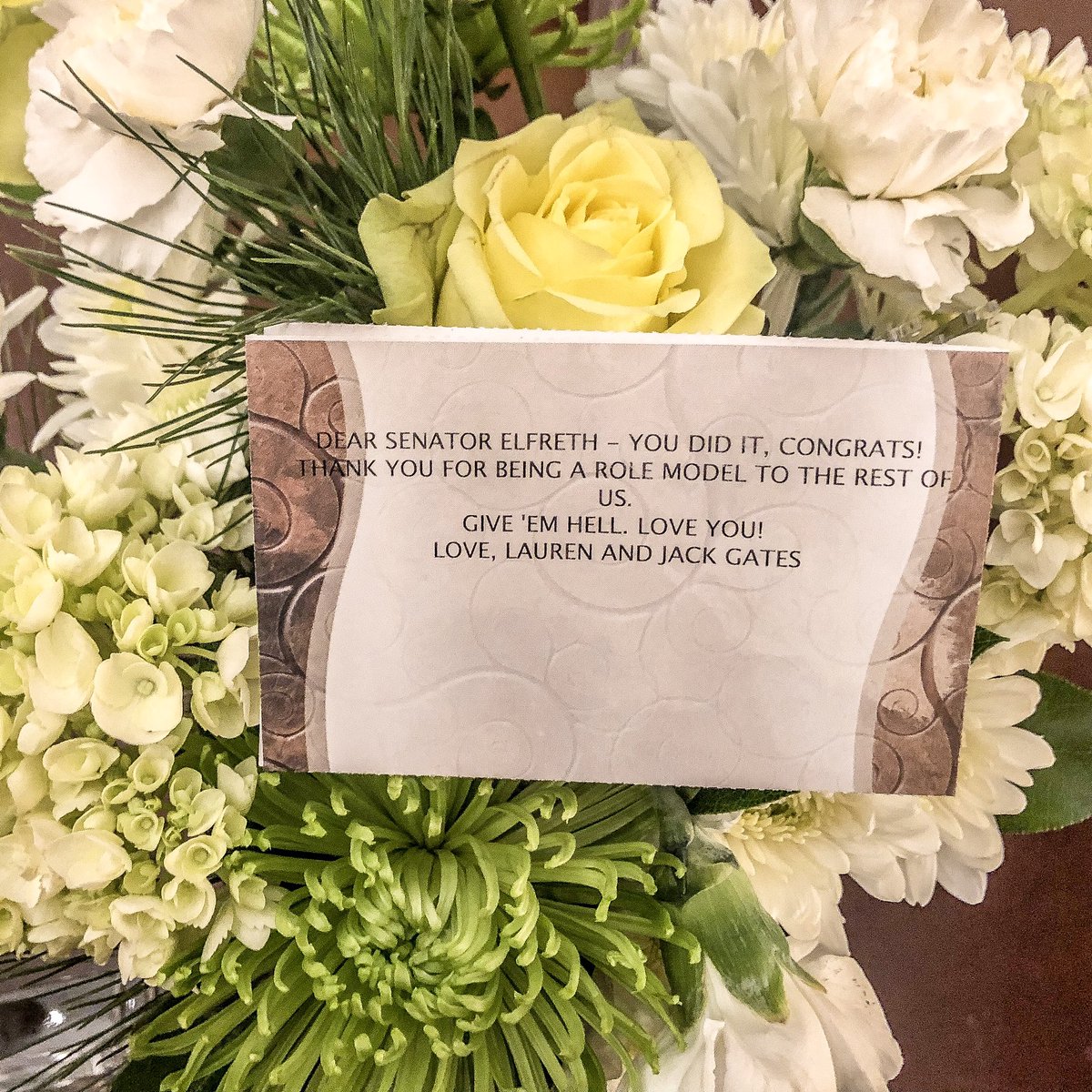 SarahForMD's tweet image. Thank you to all who reached out, picked up the phone, &amp;amp; sent flowers wishing me luck tomorrow as I’m sworn into the Senate. I’ll certainly need all the luck I can get - particularly luck to not trip up or down the State House stairs out of pure nerves! #grateful #Session2018