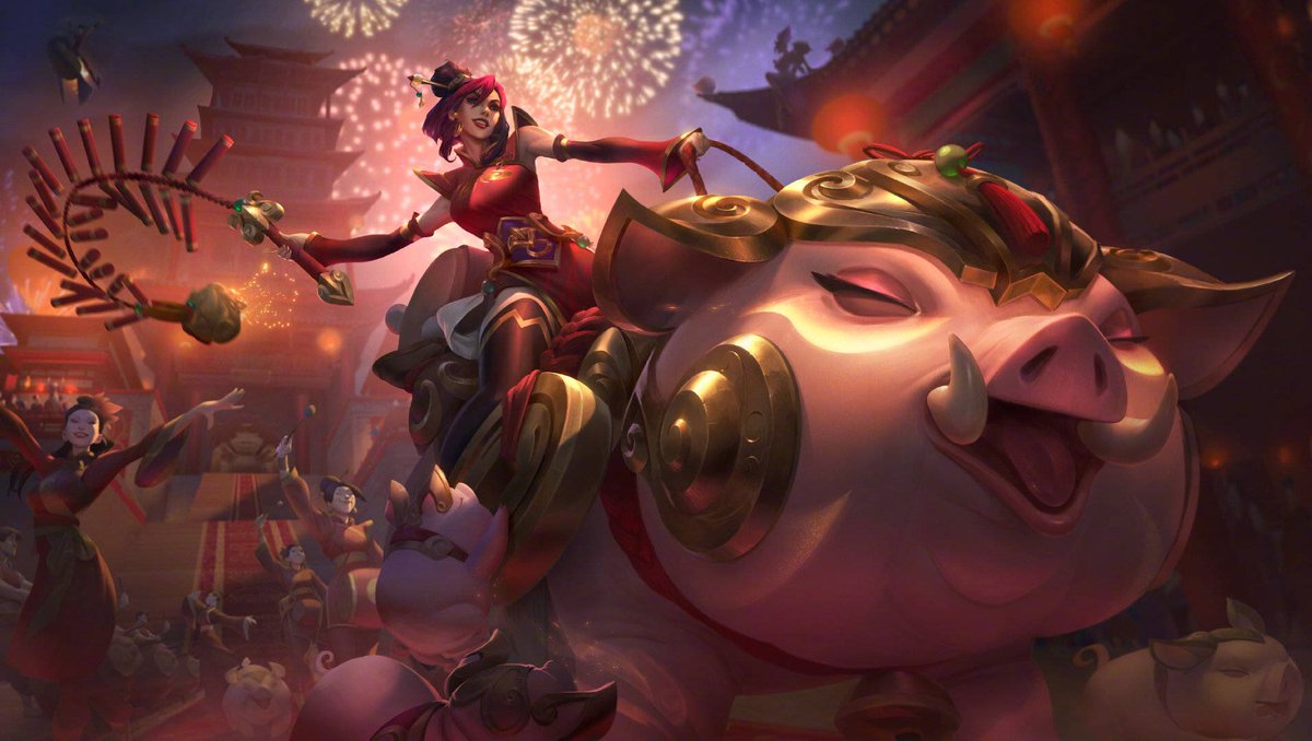 NelsonBruceJr's tweet photo. if you don't love that happy pig face you can..... 

be entitled to your own opinion but I STRONGLY disagree... 😍😍😍
#LeagueOfLegends #Skin https://t.co/tXhGKjS8Os