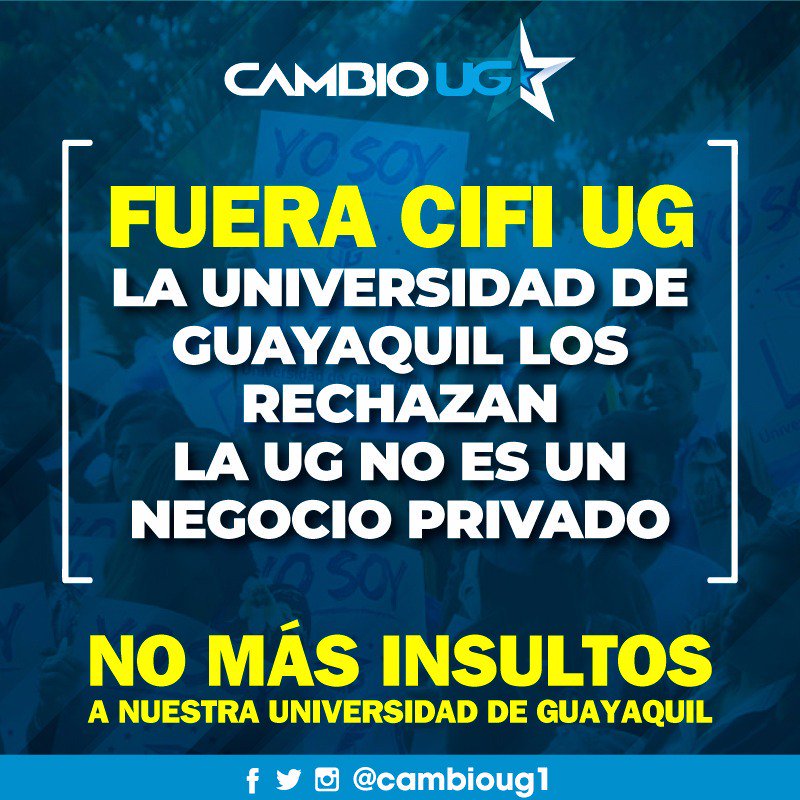 coello_eliot's tweet photo. #FueraCIFI2UG https://t.co/1qr5uFkTZF