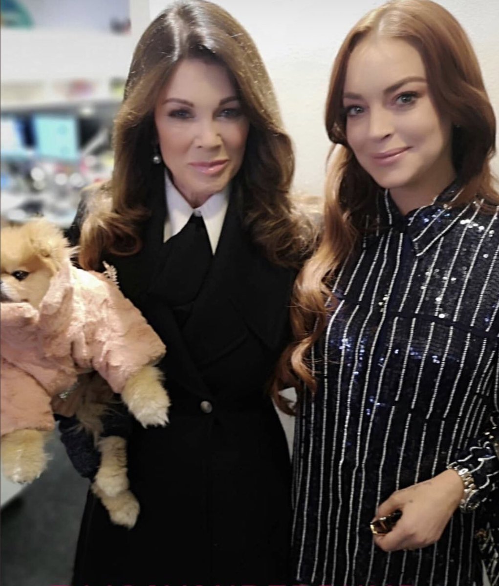 _British_Boss's tweet photo. Here I am with the lovely #LindsayLohan We were doing #Press for our tv shows! Such a lovely girl. Don’t always believe what you hear. She’s a fabulous #Boss Tune in tonight for the premiere of her show on @MTV #LohanBeachClub #RHAS 💎🥂@BravoRHAS #RHOBH https://t.co/8eNIcJIFqt
