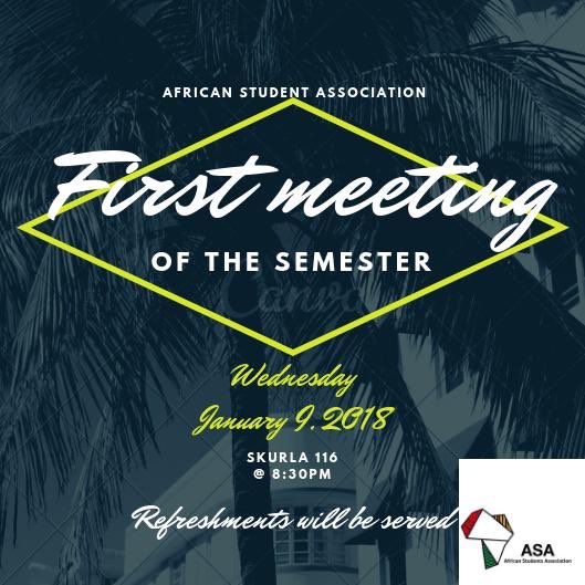 Happy new year everyone! 
Welcome back to school. We’ll be hosting our first meeting tomorrow so stop by! We have lots to discuss.