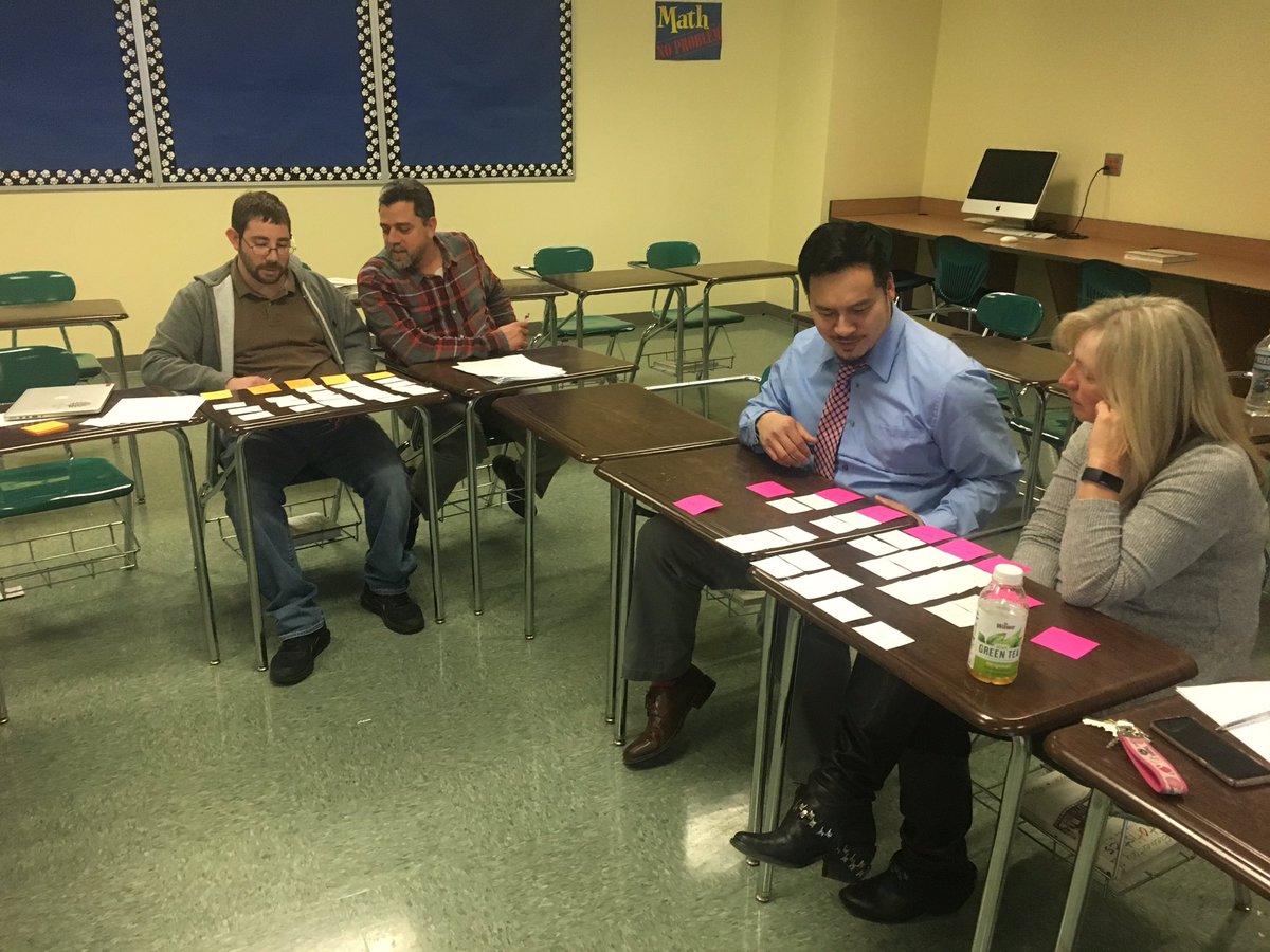 Math teachers <a href="/FelsHighSchool/">Fels High School</a> were participating in an open sort during PLC to experience how these tasks can create access and promote student discourse in the classroom. <a href="/carnegielearn/">Carnegie Learning</a> <a href="/gearupphilly/">GEAR UP Philadelphia</a> #opensort #mathtalk