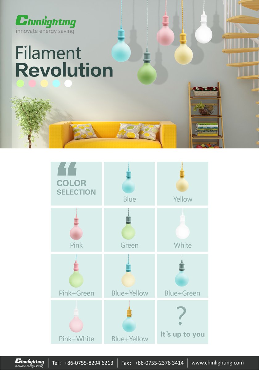 🆕Chinlighting pendant fixtures with Coating Bulbs.Popular Macaron color finish dimmable LED filament bulb, Create a romantic atmosphere for your home.🛋 Contact us now for get more detail and special offer!😀