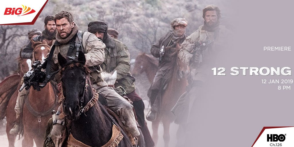 12 anggota khusus kesatuan Baret Hijau ditugaskan untuk melakukan misi berbahaya di Afghanistan setelah kejadian 9 September. 

Saksikan tayangan perdana 12 Strong malam ini pukul 20.00 WIB di channel HBO.